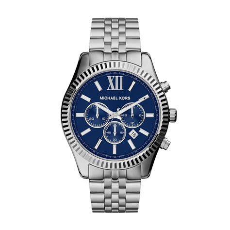 michael kors watch blue leather|Michael Kors Watch lexington.